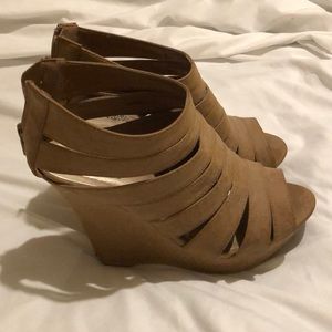 Charlotte Russe brown wedge